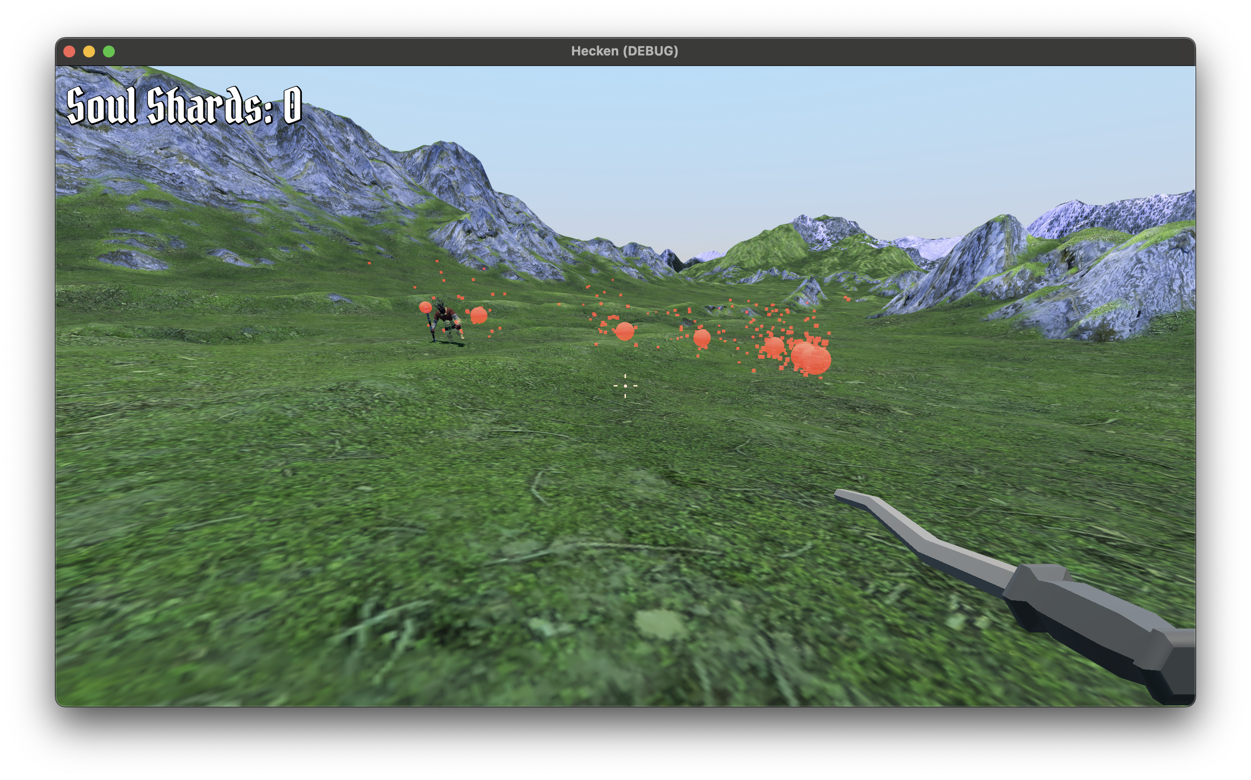 Caster enemy that casts a fireball like projectile, with limited homing, and a particle effect system