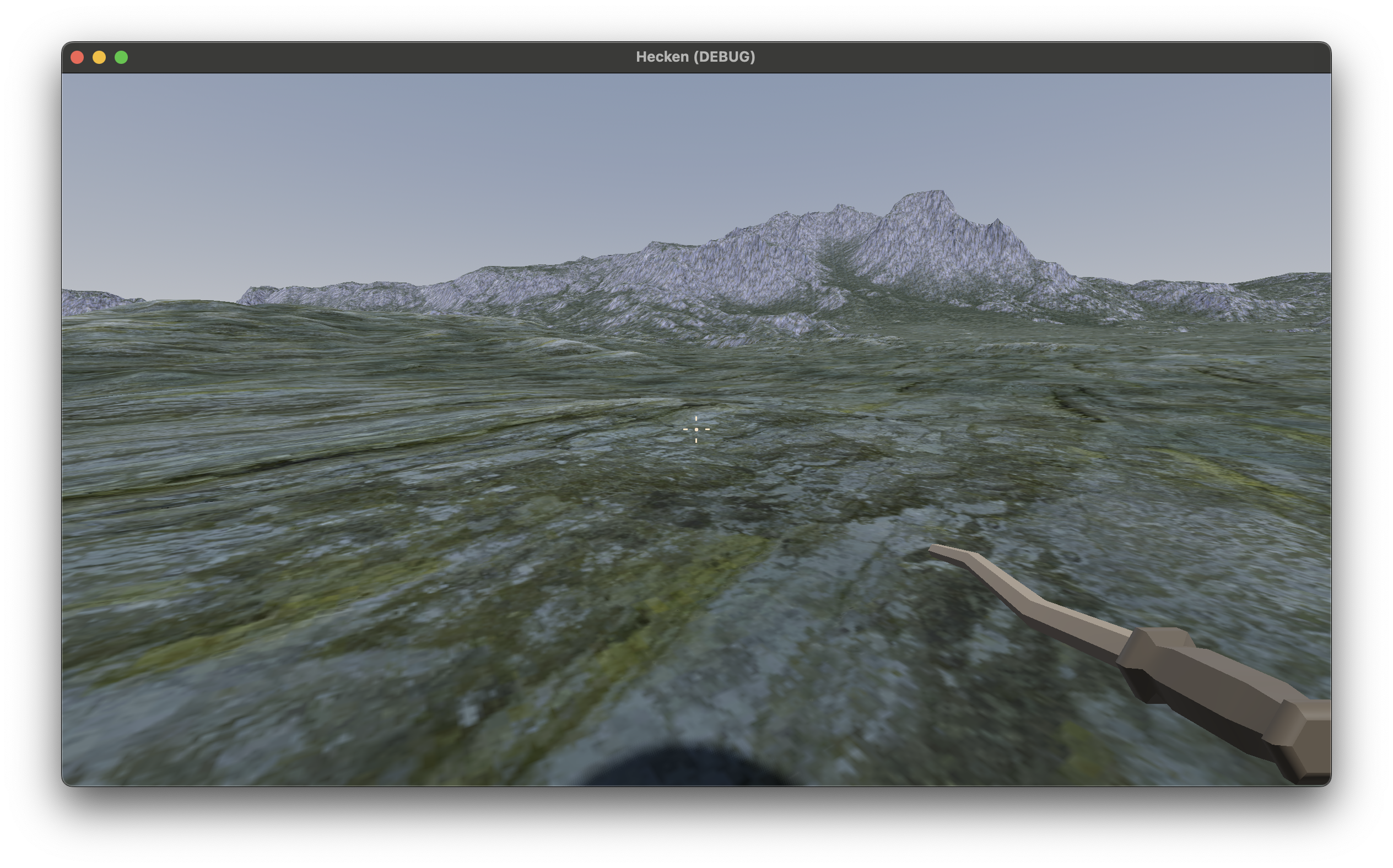 Early prototype of Hecken, using a third party terrain library