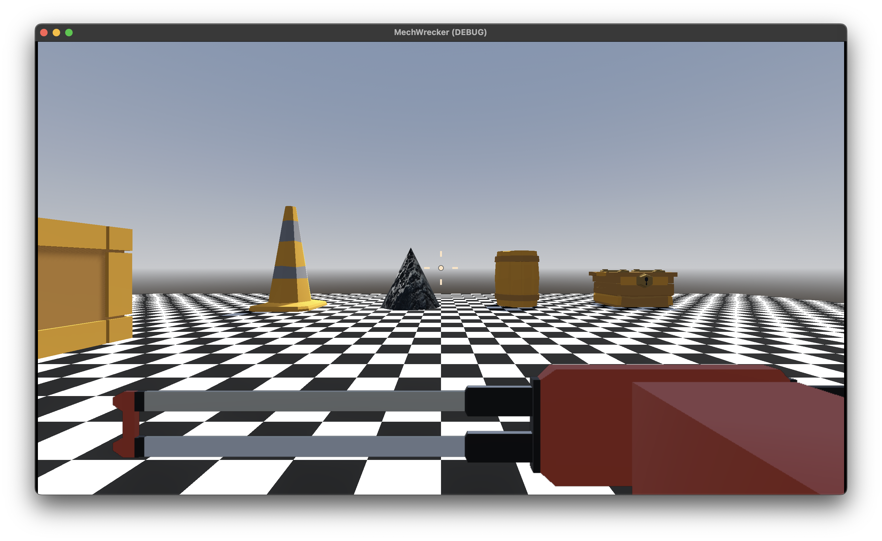 Initial prototyping area, showing off many objects and models before being cut