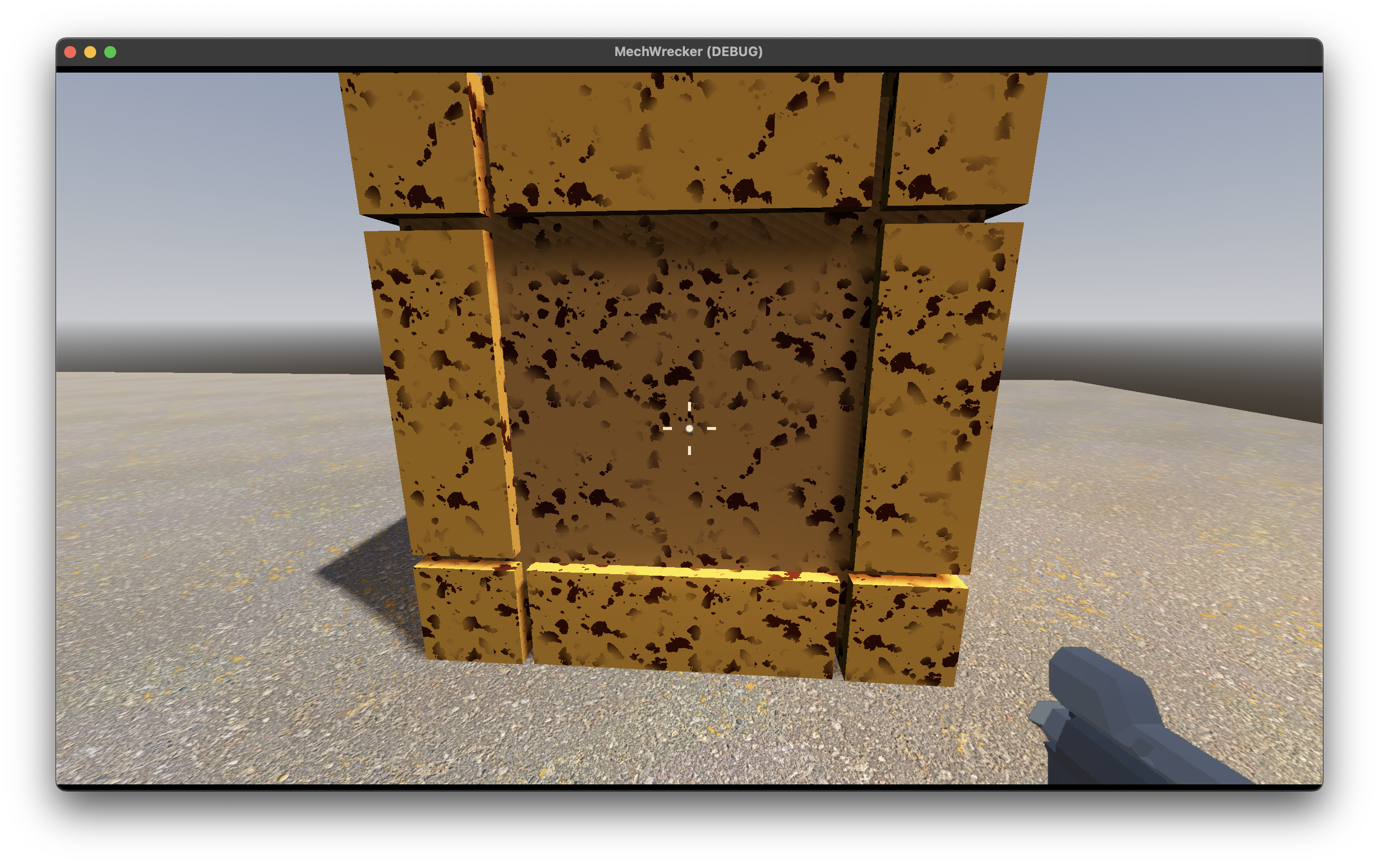 Model after having been "cleaned"