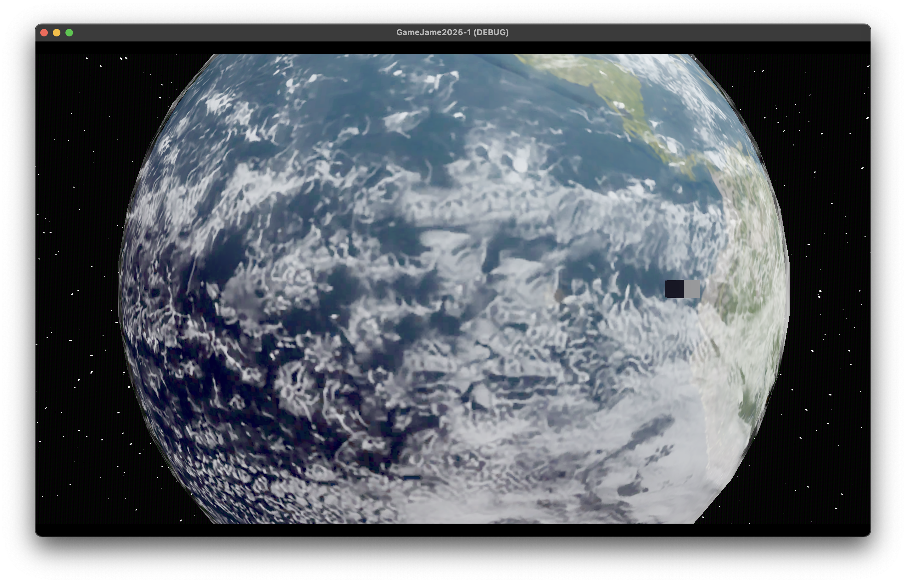 Initial Earth Scene with clouds
